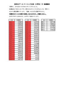 R6-3期 ベーシック水泳③結果一覧のサムネイル